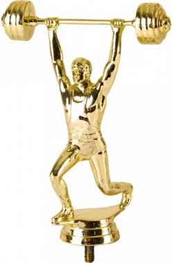Фигурка №1101 (Тяжелая атлетика, высота 15,2 см, цвет золото, пластик)