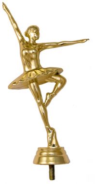 Фигурка №1085 (Танцы, высота 11 см, цвет золото, пластик)