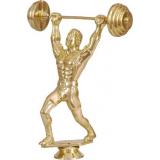 Фигурка №126 (Тяжелая атлетика, высота 18 см, цвет золото, пластик)