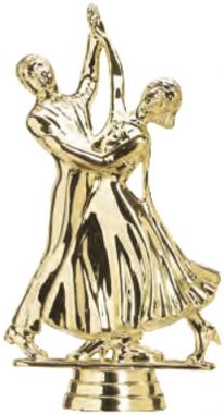 Фигурка №935 (Танцы, высота 14,9 см, цвет золото, пластик)