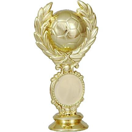 Фигурка №801 (Футбол, высота 11 см, цвет золото, пластик, размер вставки по шаблону)