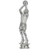 Баскетболист высота 17 см F01/S серебряного цвета, статуэтка пластиковая