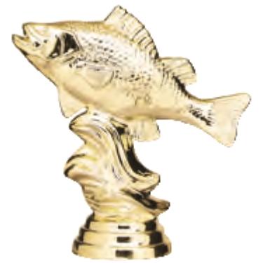 Фигурка №938 (Рыболовство, высота 8,9 см, цвет золото, пластик)