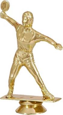 Фигурка №869 (Настольный теннис, высота 12 см, цвет золото, пластик)