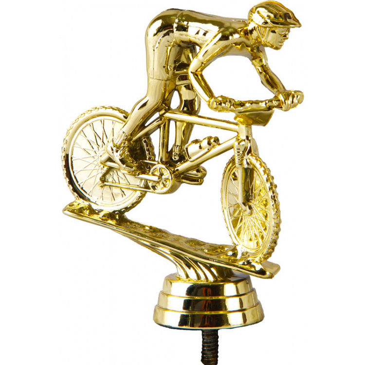 Фигурка №1112 (Велоспорт, высота 15,2 см, цвет золото, пластик)