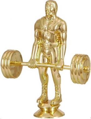 Фигурка №577 (Тяжелая атлетика, высота 12 см, цвет золото, пластик)