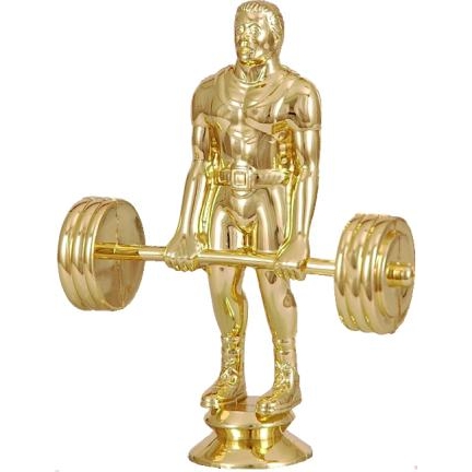 Фигурка №577 (Тяжелая атлетика, высота 12 см, цвет золото, пластик)