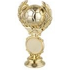 Фигурка №801 (Футбол, высота 10,5 см, цвет золото, пластик, диаметр вставки 25 мм)