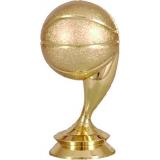 Баскетбол, золотой мяч высота 7 см F104 (Наградная статуэтка «Баскетбол»)