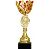 Кубок №78 (Высота 29 см, цвет золото-красный, размер таблички 70x25 мм, диаметр вставки 40 мм)