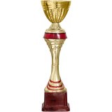 Кубок №302 (Высота 31 см, цвет золото-красный, размер таблички 55x35 мм)