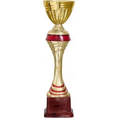 Кубок №302 (Высота 31 см, цвет золото-красный, размер таблички 55x35 мм)