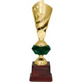 Кубок №5623 (Звезда, высота 28 см, цвет золото-зелёный)