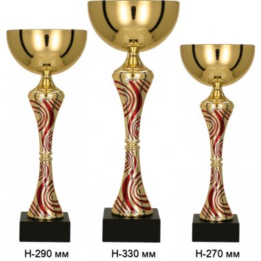 Комплект кубков 5775 (33, 29, 27 см, золото-красный) Комплект кубков 5775 (33, 29, 27 см, золото-красный)