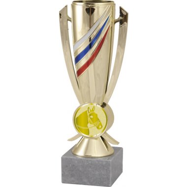 Кубок №1020-5229 (Конный спорт, высота 22 см (Кубок плюс жетон для вклейки)) (Размер табличек: 55x15 мм)