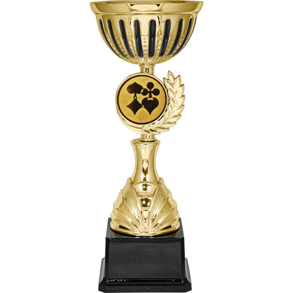 кубок №39-5671 (карточные игры, высота 29 см (кубок плюс жетон для вклейки)) (размер табличек: 65x30 мм)