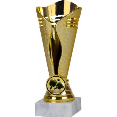 Кубок №71-249 (Настольный теннис, высота 20 см (Кубок плюс жетон для вклейки)) (Размер табличек: 45x15 мм)
