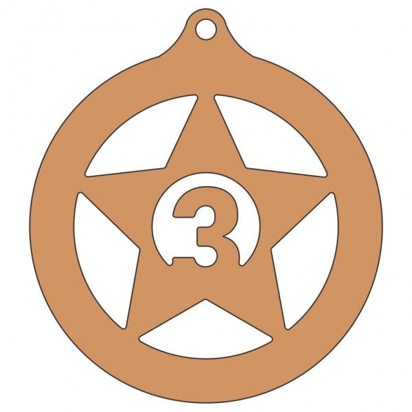 Медаль №3623 (3 место, диаметр 60 мм, металл, цвет бронза)