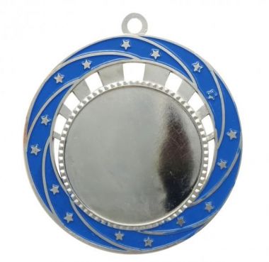 Медаль №1297 (Диаметр 80 мм, металл, цвет серебро. Место для вставок: лицевая диаметр 48 мм, обратная сторона размер по шаблону)