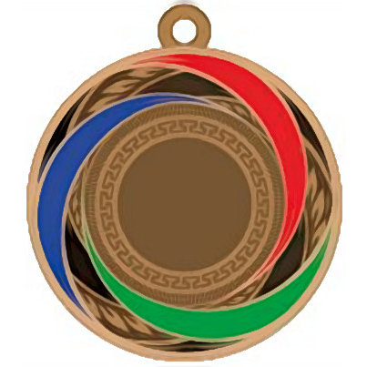 Медаль №2423 (Диаметр 60 мм, металл, цвет бронза. Место для вставок: лицевая диаметр 25 мм, обратная сторона размер по шаблону)