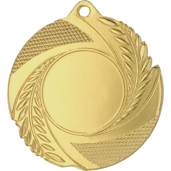 Медаль №856 (Диаметр 50 мм, металл, цвет золото. Место для вставок: лицевая диаметр 25 мм, обратная сторона диаметр 45 мм)