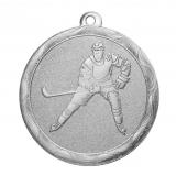 Медаль №1273 (Хоккей, диаметр 50 мм, металл, цвет серебро. Место для вставок: обратная сторона диаметр 45 мм)