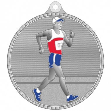 Медаль №3631 (Спортивная ходьба, диаметр 55 мм, металл, цвет серебро)