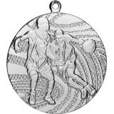 Медаль №90 (Баскетбол, диаметр 40 мм, металл, цвет серебро. Место для вставок: обратная сторона диаметр 35 мм)