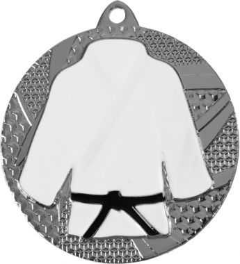 Медаль №927 (Каратэ, диаметр 50 мм, металл, цвет серебро. Место для вставок: обратная сторона диаметр 45 мм)