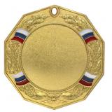 Медаль №1294 (Диаметр 80 мм, металл, цвет золото. Место для вставок: лицевая диаметр 48 мм, обратная сторона диаметр 50 мм)