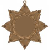Медаль MZ 132-60/В (60х60 мм, D-25 мм, s-2 мм)