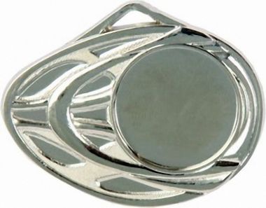 Медаль №3 (Размер 55x50 мм, металл, цвет серебро. Место для вставок: лицевая диаметр 25 мм, обратная сторона диаметр 33 мм)