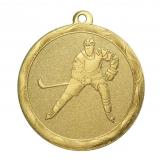 Медаль №1273 (Хоккей, диаметр 50 мм, металл, цвет золото. Место для вставок: обратная сторона диаметр 45 мм)