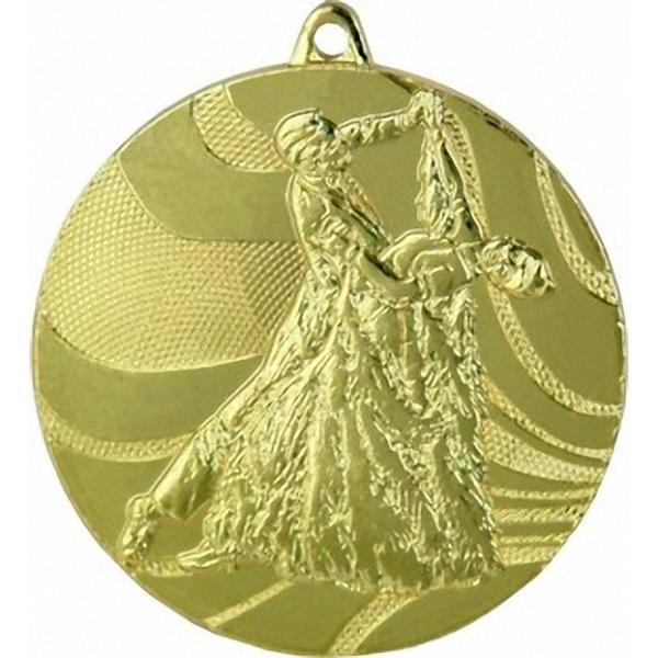 Медаль №109 (Танцы, диаметр 50 мм, металл, цвет золото. Место для вставок: обратная сторона диаметр 45 мм)