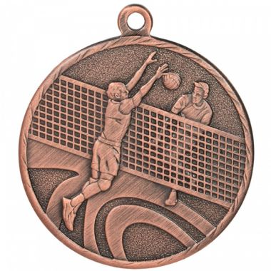 Медаль №3588 (Волейбол, диаметр 40 мм, металл, цвет бронза. Место для вставок: обратная сторона диаметр 35 мм)