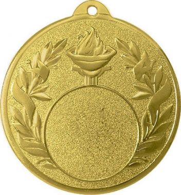 Медаль №2367 (Диаметр 50 мм, металл, цвет золото. Место для вставок: лицевая диаметр 25 мм, обратная сторона диаметр 45 мм)