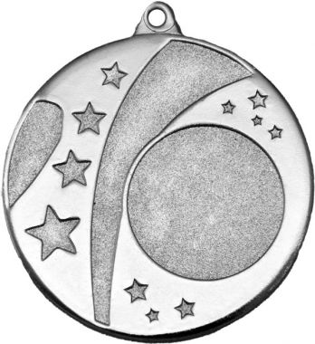 Медаль №141 (Диаметр 50 мм, металл, цвет серебро. Место для вставок: лицевая диаметр 25 мм, обратная сторона диаметр 46 мм)