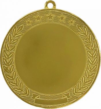 Медаль №3648 (Диаметр 70 мм, металл, цвет золото. Место для вставок: лицевая диаметр 50 мм, обратная сторона диаметр 65 мм)