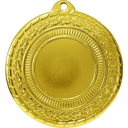 Медаль №183 (Диаметр 50 мм, металл, цвет золото. Место для вставок: лицевая диаметр 25 мм, обратная сторона диаметр 45 мм)
