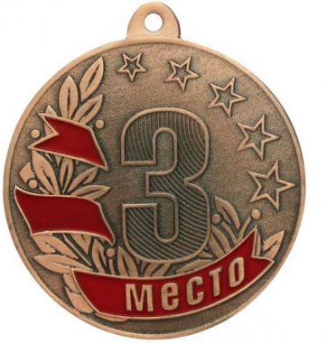 Медаль №2354 (3 место, диаметр 50 мм, металл, цвет бронза. Место для вставок: обратная сторона диаметр 45 мм)