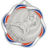 Медаль №2417 (Фигурное катание, диаметр 50 мм, металл, цвет серебро. Место для вставок: обратная сторона диаметр 45 мм)