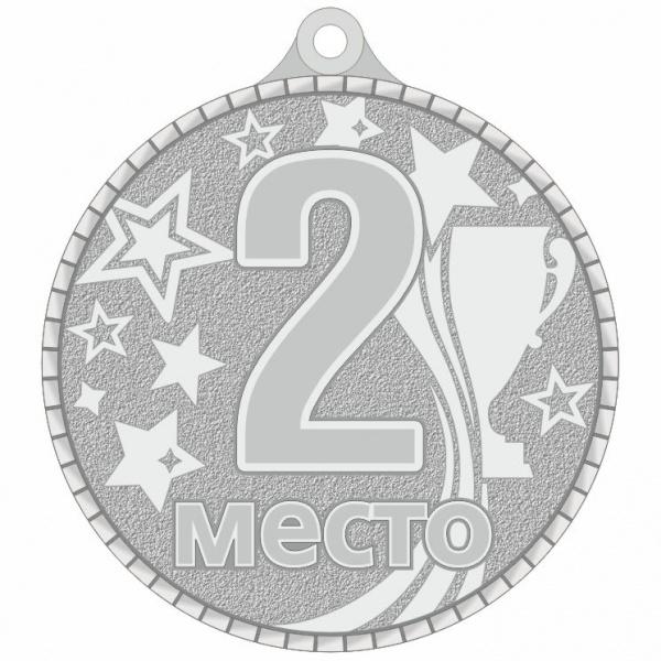 Медаль №3645 (Диаметр 55 мм, металл, цвет серебро. Место для вставок: обратная сторона диаметр 40 мм)