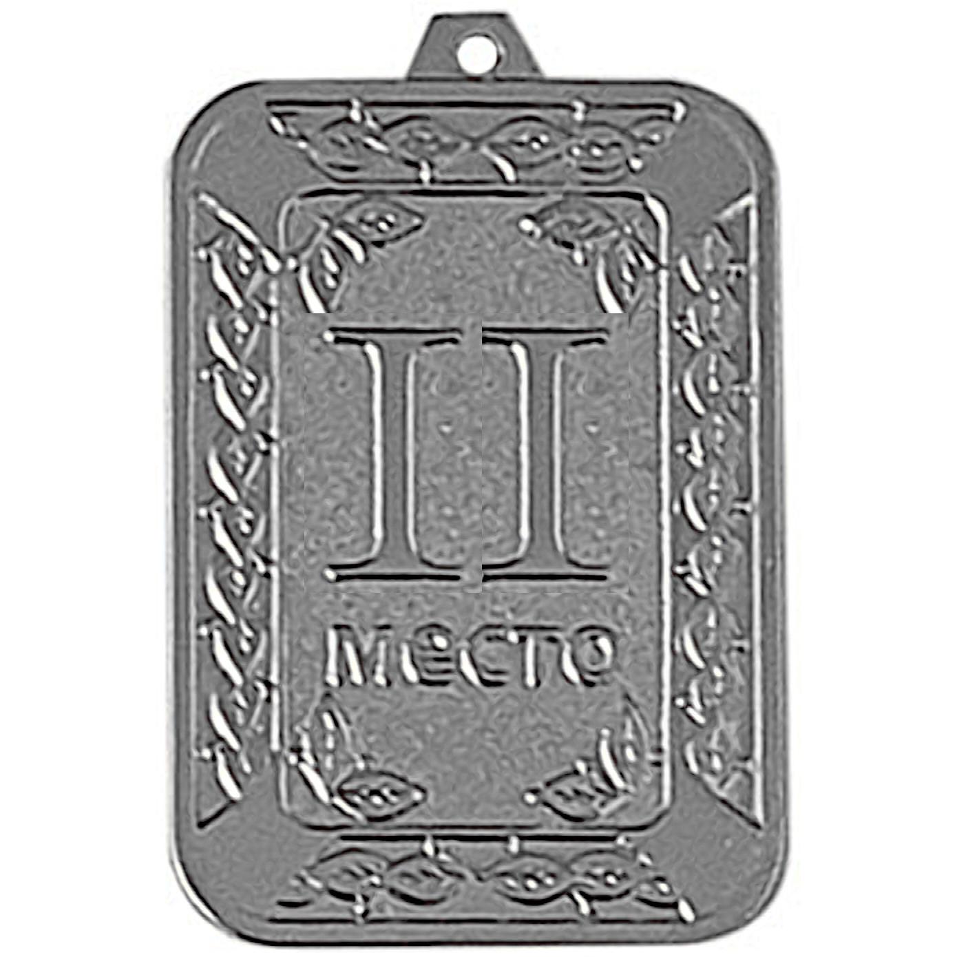 Медаль №2441 (2 место, размер 40x70 мм, металл, цвет серебро)