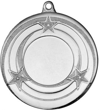 Медаль №140 (Диаметр 50 мм, металл, цвет серебро. Место для вставок: лицевая диаметр 25 мм, обратная сторона диаметр 46 мм)