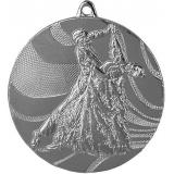 Медаль №109 (Танцы, диаметр 50 мм, металл, цвет серебро. Место для вставок: обратная сторона диаметр 45 мм)
