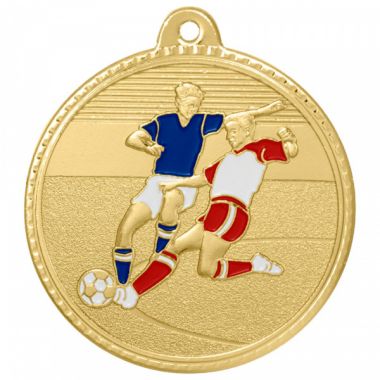 Медаль №3617 (Футбол, диаметр 50 мм, металл, цвет золото. Место для вставок: обратная сторона диаметр 45 мм)