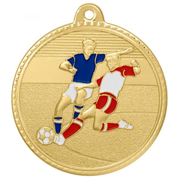 Медаль №3617 (Футбол, диаметр 50 мм, металл, цвет золото. Место для вставок: обратная сторона диаметр 45 мм)