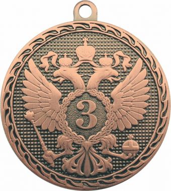 Медаль №3554 (3 место, диаметр 50 мм, металл, цвет бронза. Место для вставок: обратная сторона диаметр 46 мм)