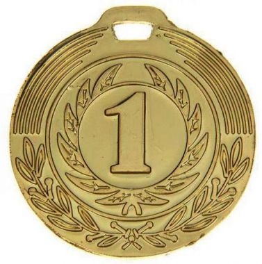 Медаль №1280 (1 место, диаметр 50 мм, металл, цвет золото)