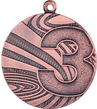 Медаль №123 (3 место, диаметр 40 мм, металл, цвет бронза. Место для вставок: обратная сторона диаметр 35 мм)